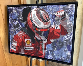 Kimi Raikkonen Ferrari 2007 F1 limited edition canvas / print / artwork