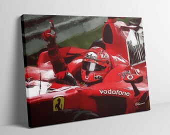 Michael Schumacher 2003 Ferrari F1 limited edition canvas / print / artwork