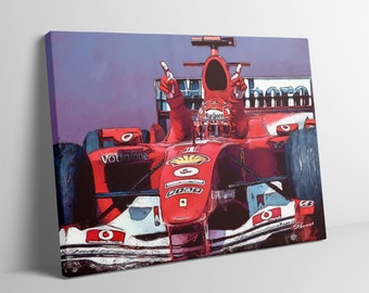 Michael Schumacher 2004 Ferrari F1 limited edition canvas / print / artwork