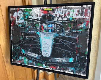 Kimi Antonelli Mercedes '2026' F1 limited edition canvas / print / artwork