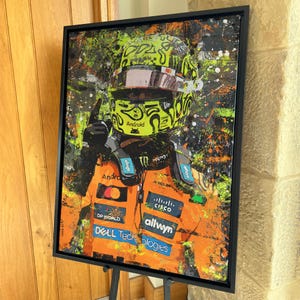 Lando Norris McLaren &#39;2025&#39; F1 limited edition splat canvas / print / artwork