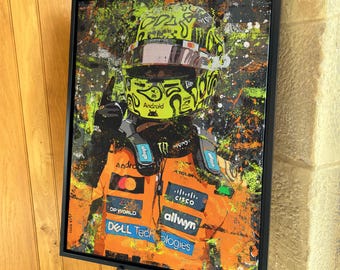 Lando Norris McLaren '2025' F1 limited edition splat canvas / print / artwork