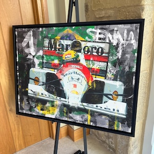 Ayrton Senna McLaren '1991' F1 edição limitada tela / impressão / arte