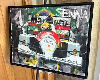Ayrton Senna McLaren '1991' F1 limitierte Leinwand / Druck / Kunstwerk