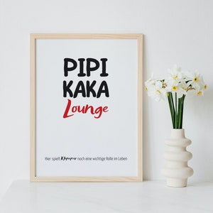 Pee Kaka Lounge | Toilet Bathroom Print | Toilet Paper Art | Digital Art Download | Restroom Decoration Poster | Instant Download