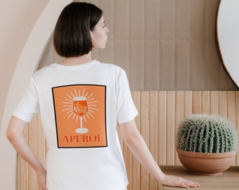 Aperol Spritz T-Shirt | Chemise cocktail | Impression d’alcool | T-shirt à col rond mode unisexe