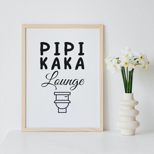 Pee Kaka Lounge | Toilet Bathroom Print | Digital Art Download | Restroom Decoration Poster | Instant Download