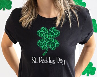 St Patrick's Day Lucky Shamrock Shirt - Woman’s Saint Paddy’s Day Tee Shirt - Four Leaf Clover Shirt - St Patty’s Gift Shirt - Irish T Shirt
