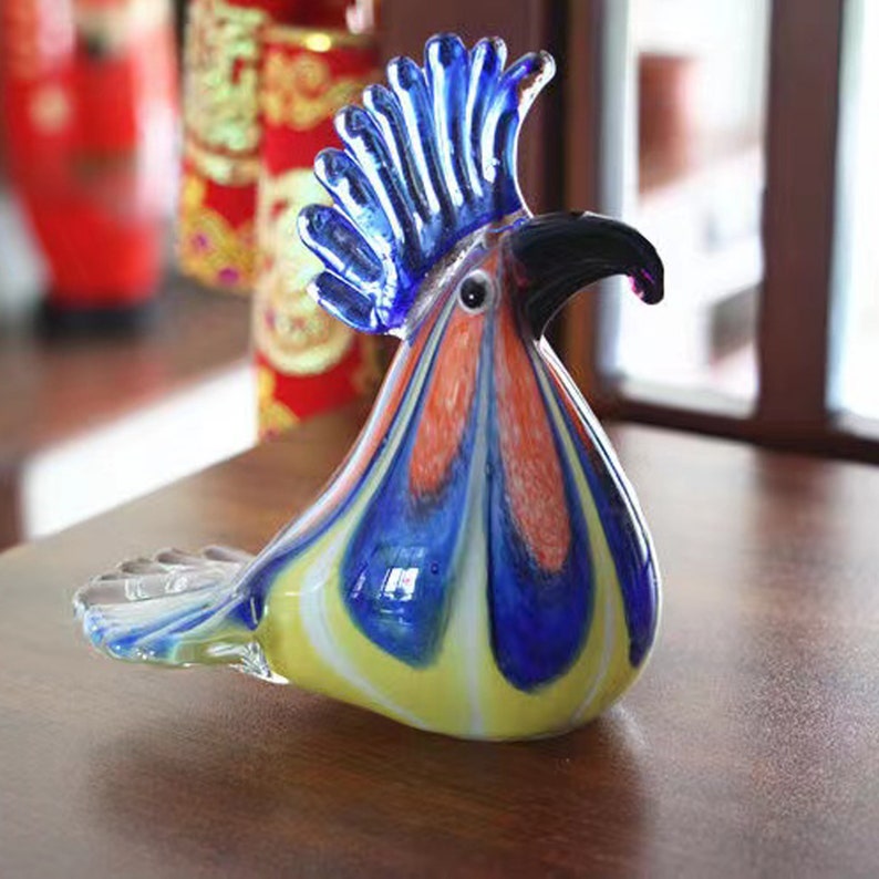 Art Glass Parrot Glass Sculpture Hand Blown Glass Art Glass Etsy