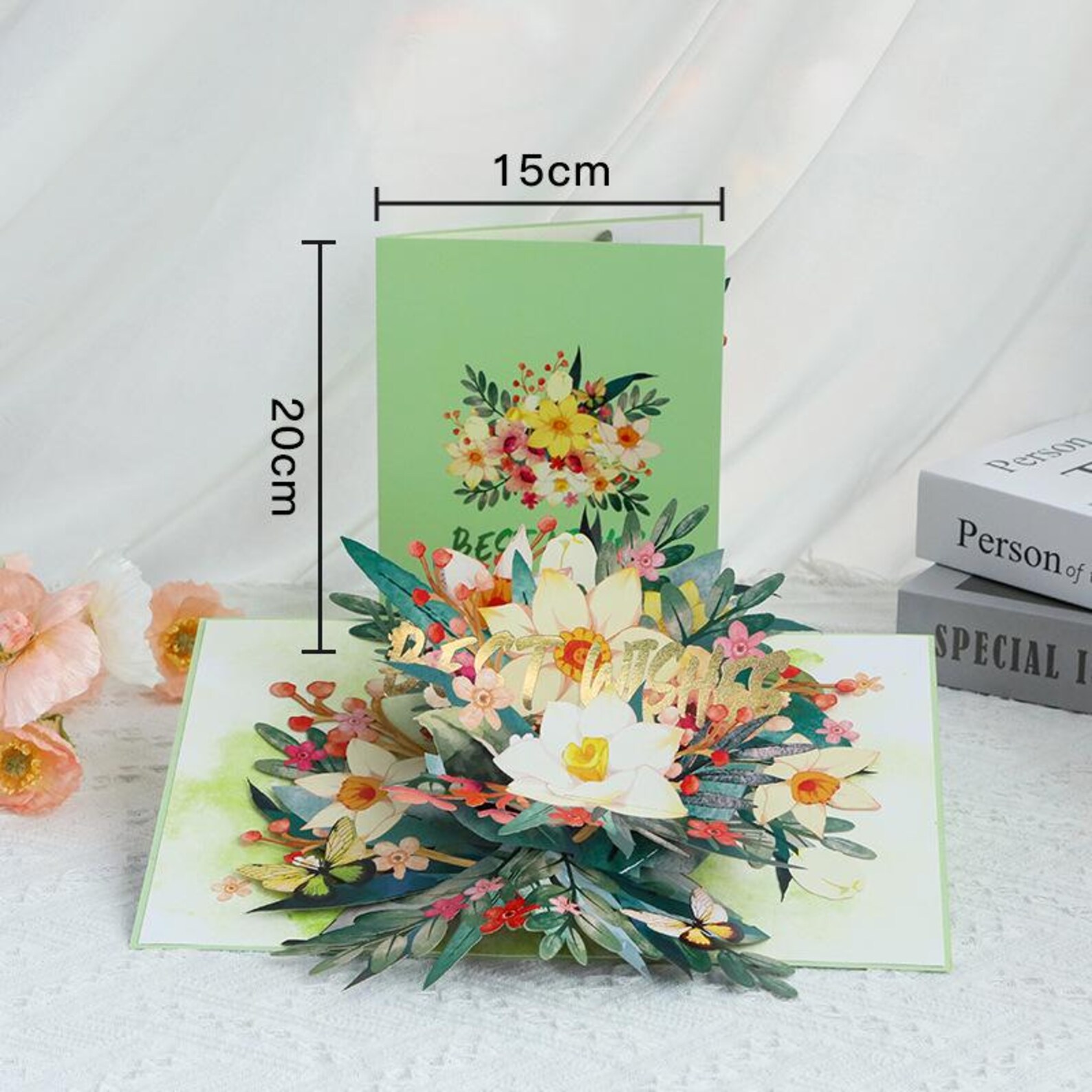 3D Pop up Mother's Day Greeting Card Birthday Card Flower for Mum Wife ...