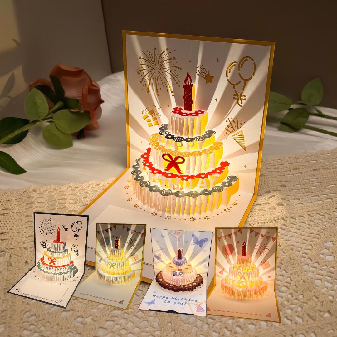 Interactive 3D Birthday Card - Blowable Candle & Happy Birthday Music - View #10