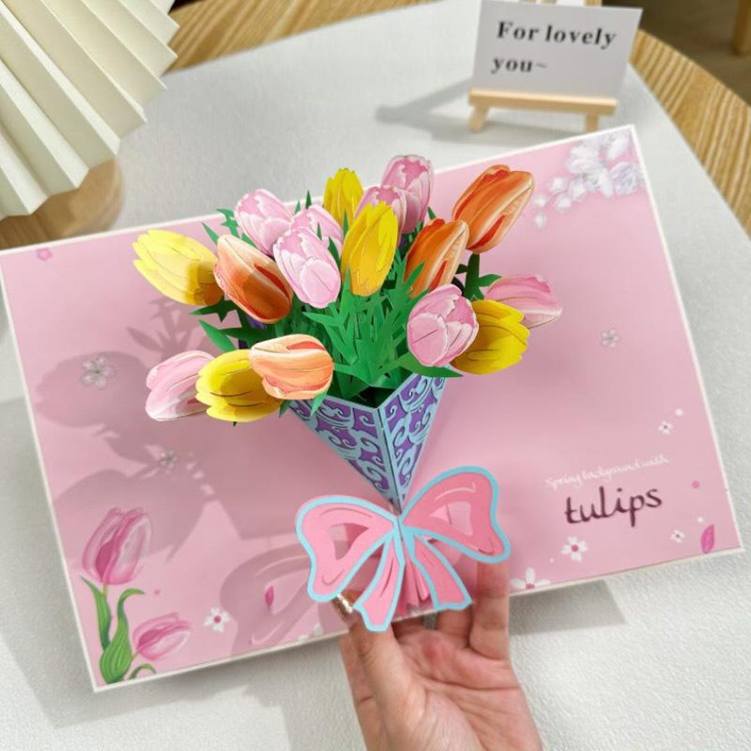 3D Pop up Mother's Day Greeting Card Birthday Card Flower for Mum Wife ...