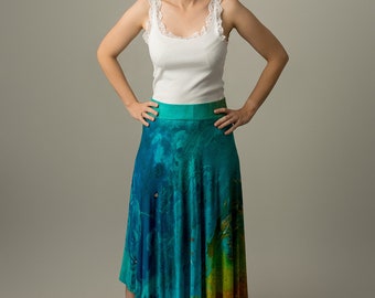 Destiny asymmetrical skirt - art on clothes