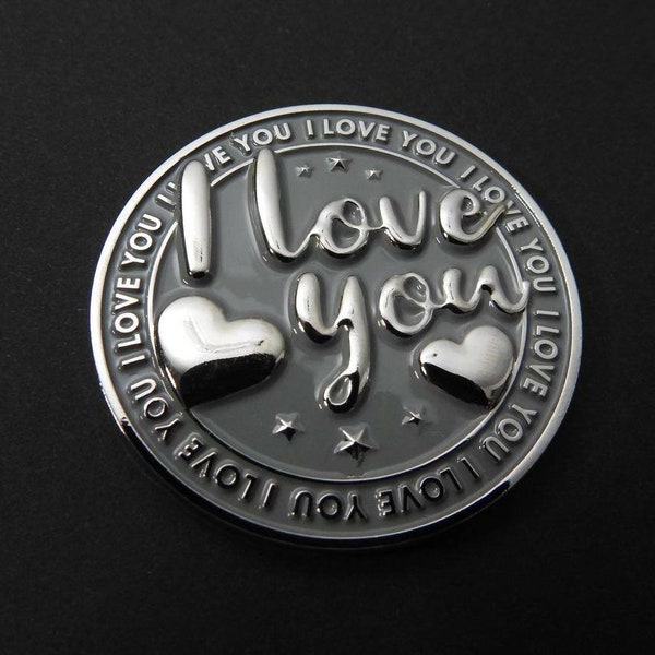 I Love You Coin | Anniversary Birthday Gift for Her or Him Girlfriend Wife Husband Fiancé | More Than Words Can Say