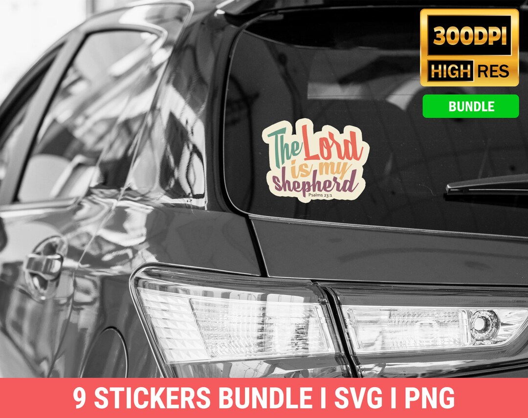 Boho Christian Stickers SVG Religious Sticker Bundle Bible ...