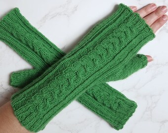 Knitted hand cuffs, wrist warmers, cuffs, unique piece