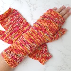 Knitted hand warmers, wrist warmers, cuffs, unique piece