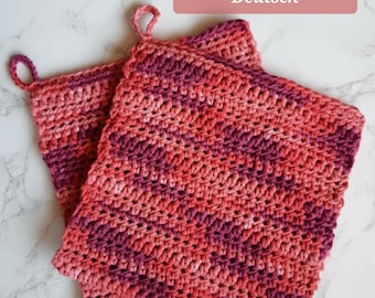 Crochet pattern potholder - Digital download - Crochet pattern - Beginner-friendly crochet pattern - German