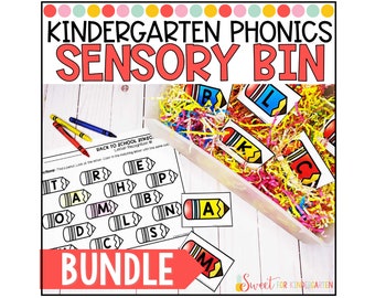 Holiday Phonics Sensory Bin Bundle: Kindergarten Learning (Digital Download)