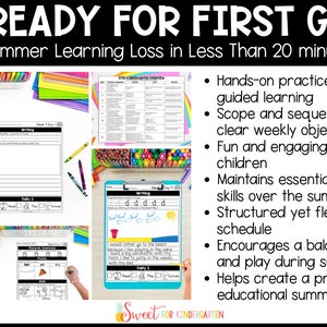 Kindergarten to 1st Grade Summer Learning Review Packet: Daily Practice Math Phonics and Writing Worksheets (PDF) image 4