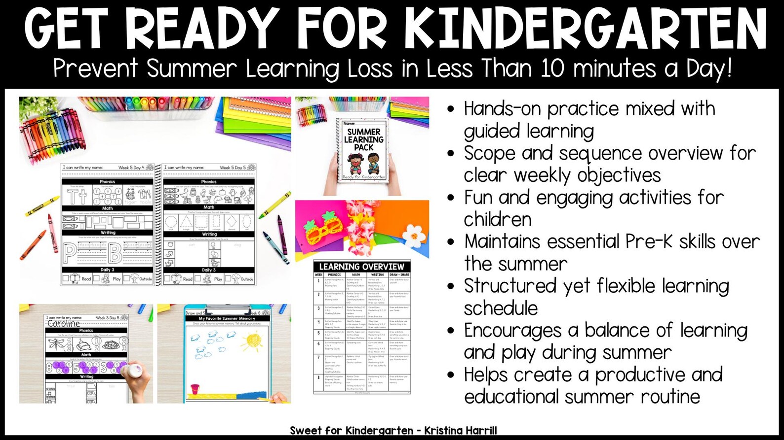 Kindergarten Readiness Workbook Pre-k Summer Learning Activities Get ...