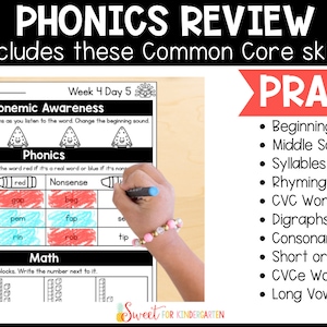 Kindergarten to 1st Grade Summer Learning Review Packet: Daily Practice Math Phonics and Writing Worksheets (PDF) image 9