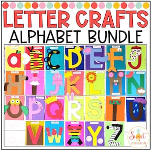 Actividad de manualidades con letras / Alfabeto de alfabetización temprana / Libro del alfabeto para educación en el hogar, preescolar y jardín de infantes / Actividad de motricidad fina para reconocimiento de letras