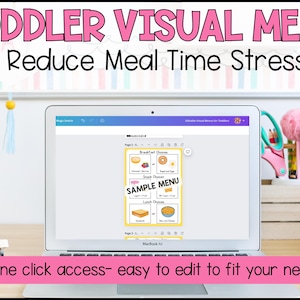 Toddler Visual Menu Template: Customizable Meal Planner (canva) - Etsy