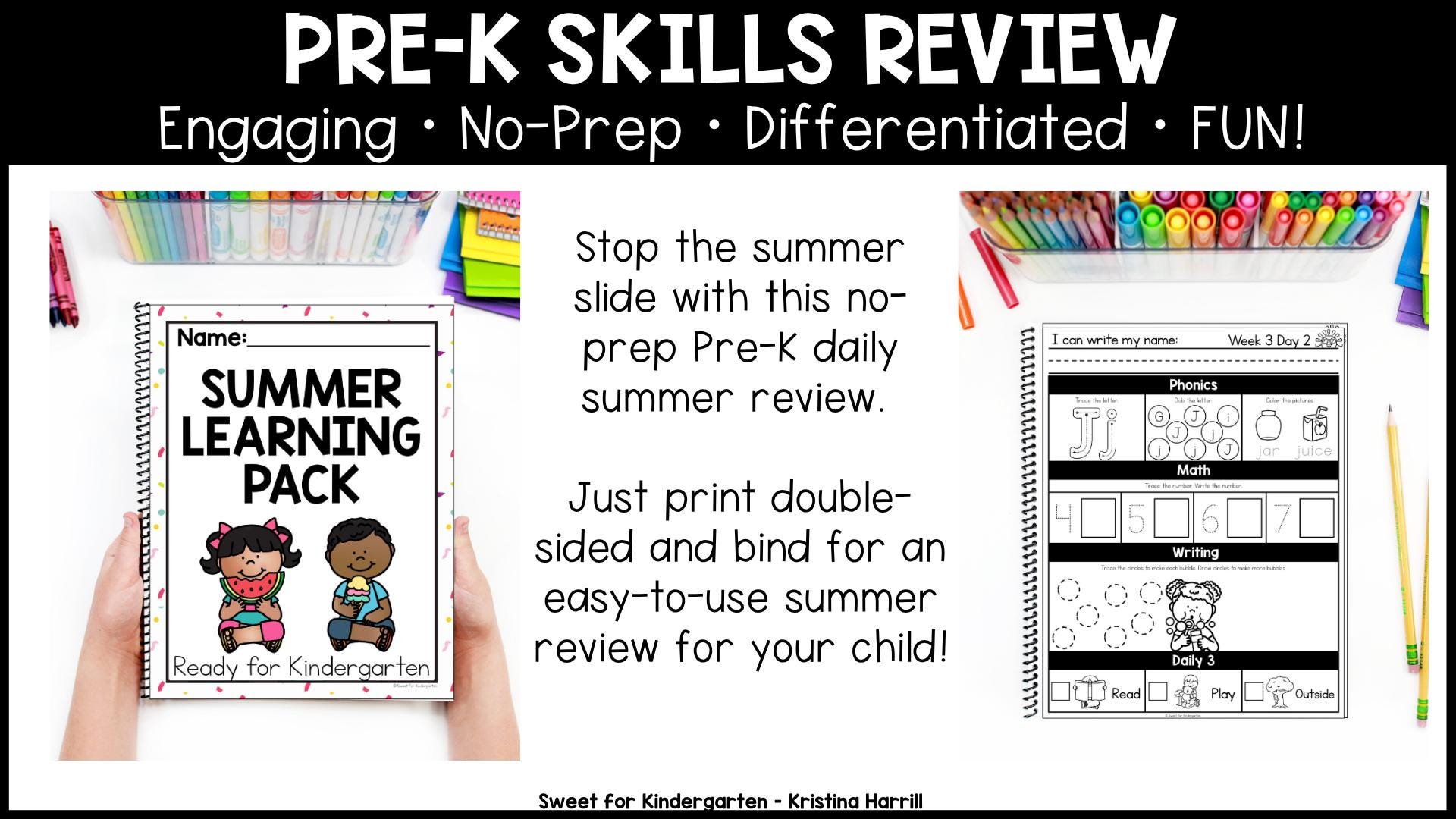 Kindergarten Readiness Workbook Pre-k Summer Learning Activities Get ...