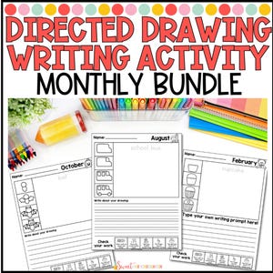 Directed Drawing Writing Worksheets for Kindergarten or First Grade Holiday & Seasonal Sentence Writing Prompts Learn How to Draw and Write