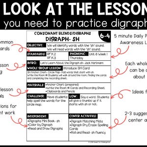 Consonant Blends and Digraphs Kindergarten Phonics Unit | Learn to Read ...