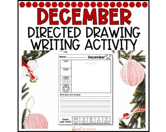 Christmas Directed Drawing Journal: Winter Writing Activity for Kids (PDF Download)