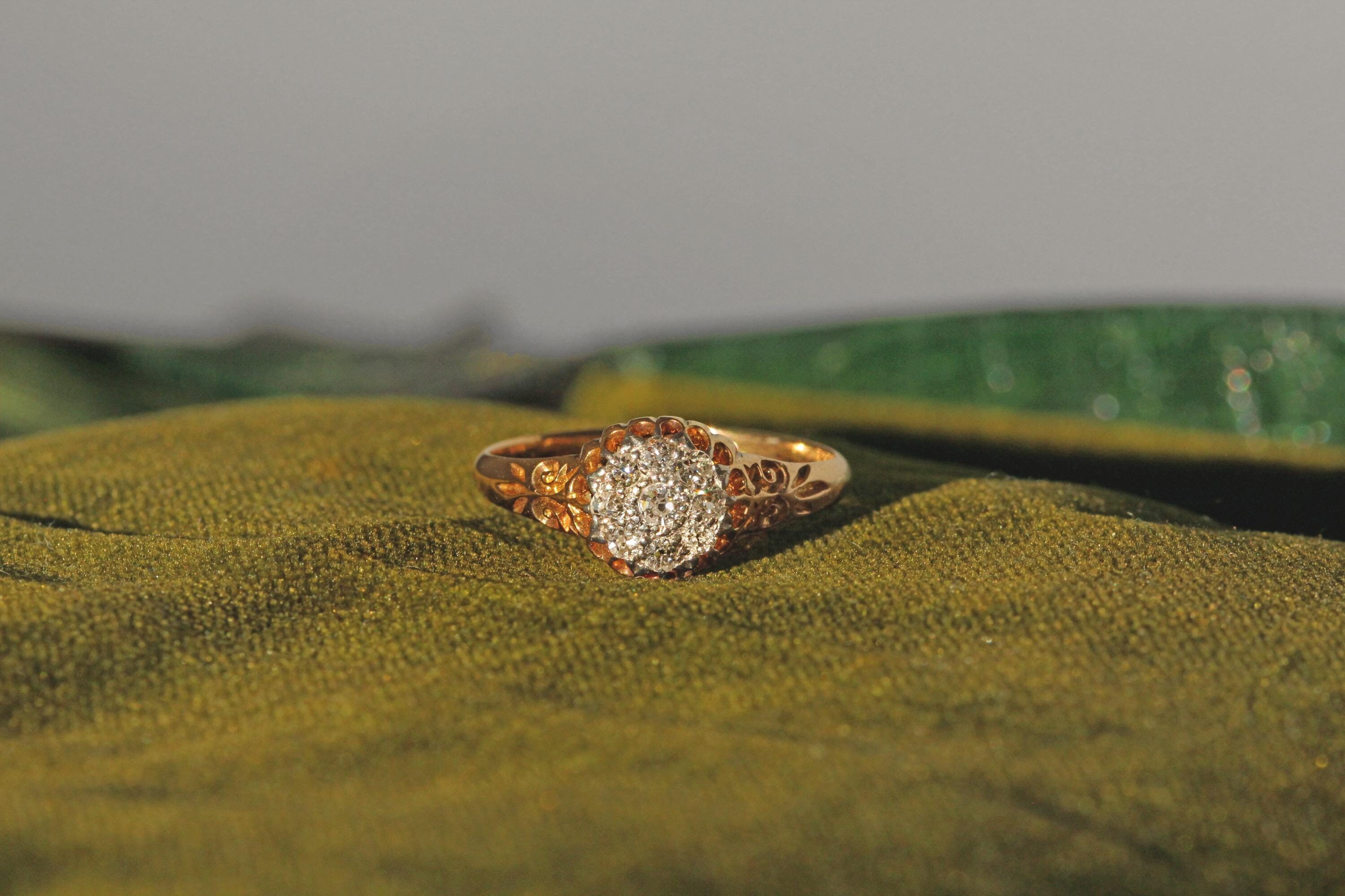 予約済み - アンティークビクトリア朝のオールドカットダイヤモンド