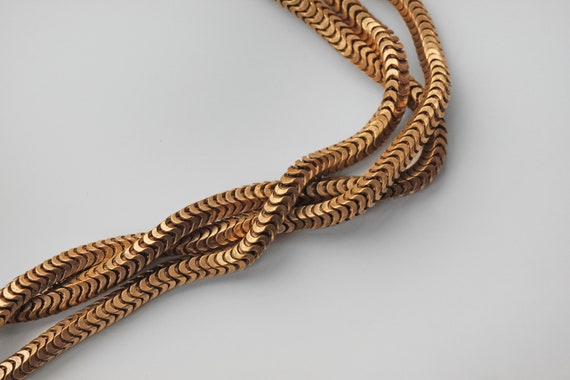 Antique victorian snake chain layering long 70" l… - image 10