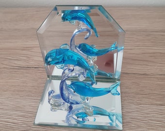 Old Decoration Element - Murano Glass Dolphins