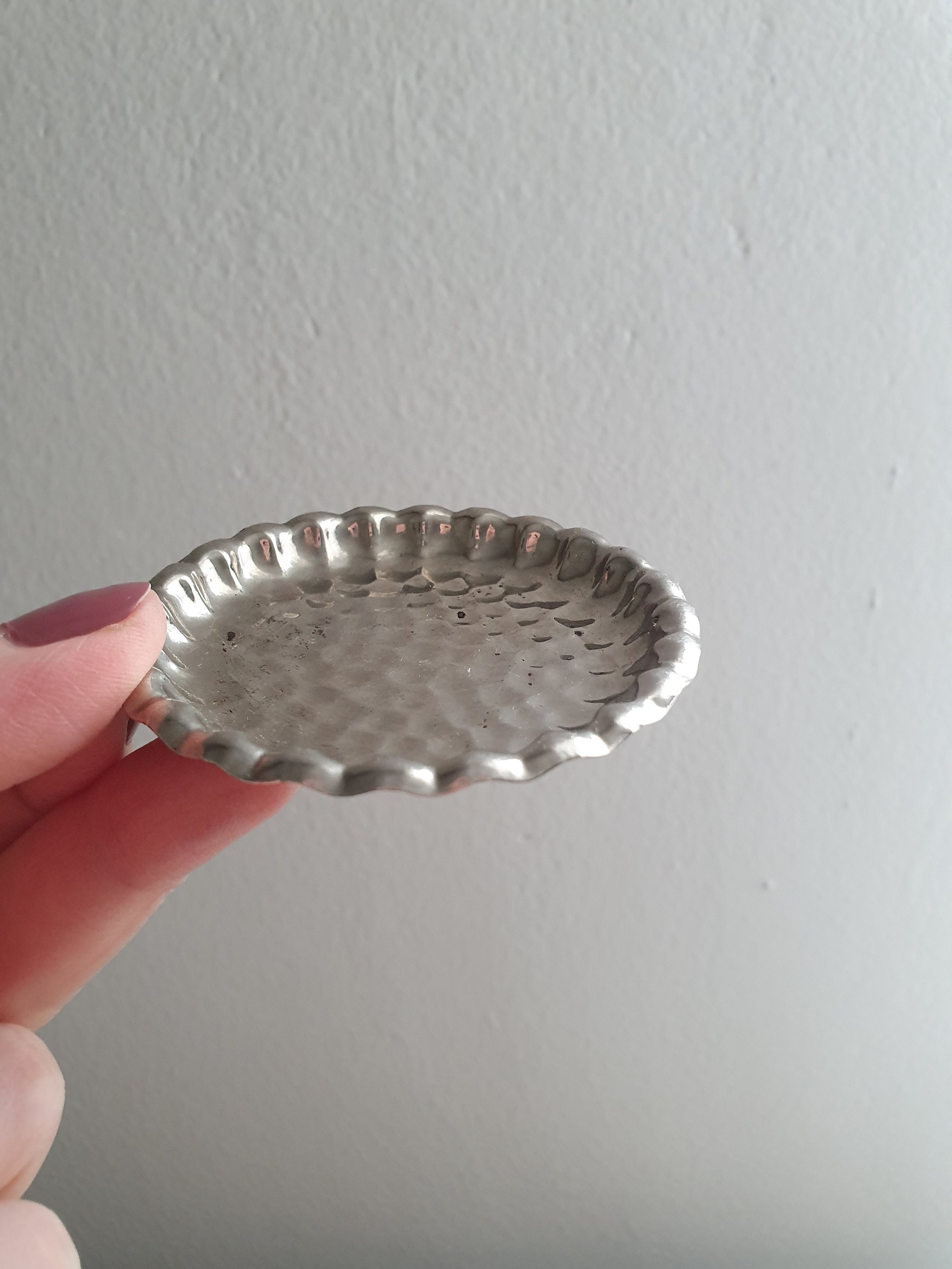 Paire De Supports Vintage Argenté Pour Tablette Verre - Occasion