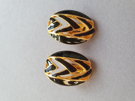 Boucles D'oreilles à Clip Vintage Années 80 - Or Doré - Neuf Sans Emballage
