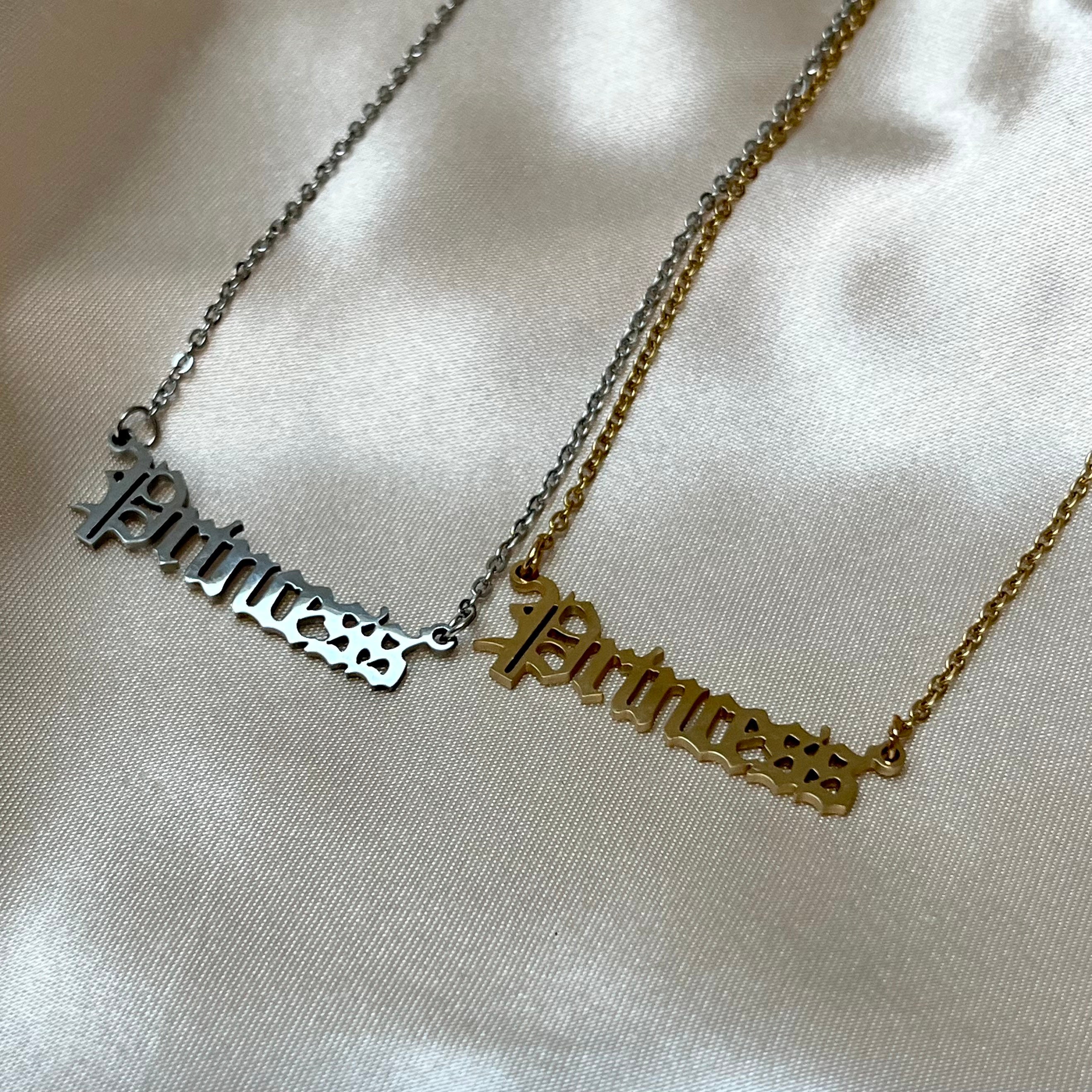 Princess clearance word necklace