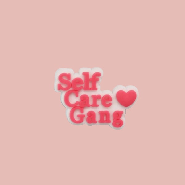 self care jibbitz self care gang croc charm ( x 1 ) girly pink croc charms