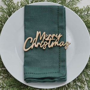 Impostazione del posto in legno di Buon Natale