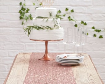 Rose Gold Sequin Table Runner