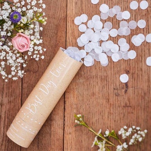 Kraft White Biodegradable Confetti Cannon