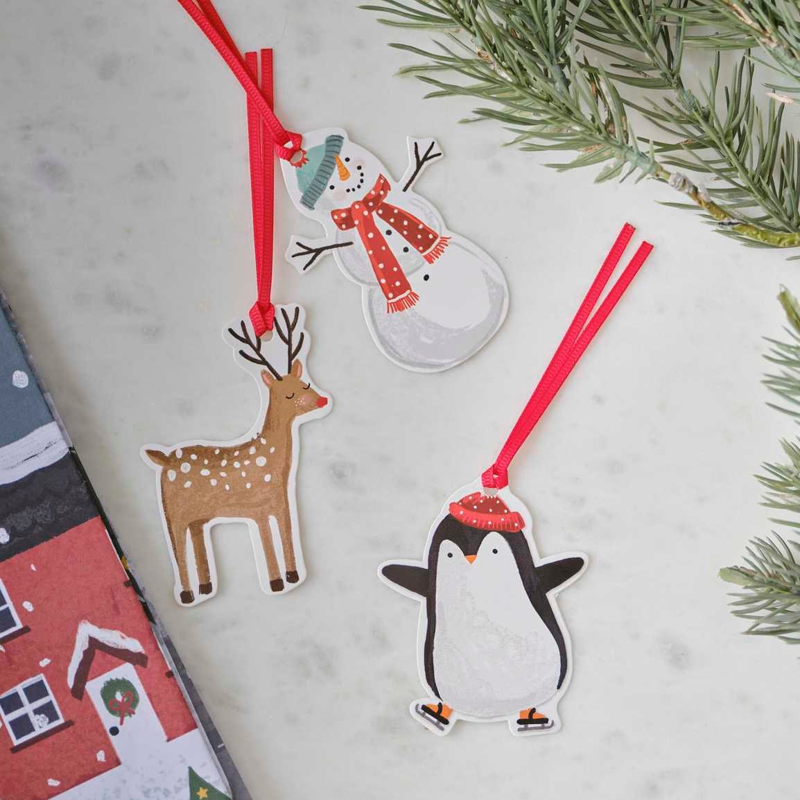 Novelty Christmas Gift Tags and Ribbon