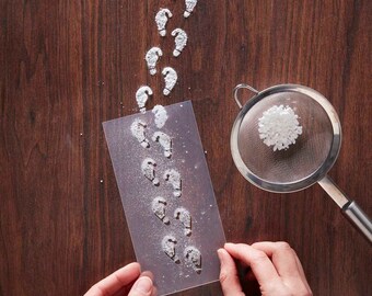 Elf Shaped Christmas Footprint Stencil