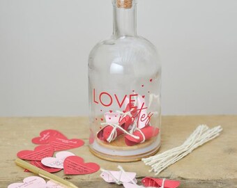 Love Notes in a Bottle Valentines Gift