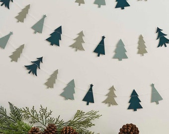 Green Christmas Tree Garland