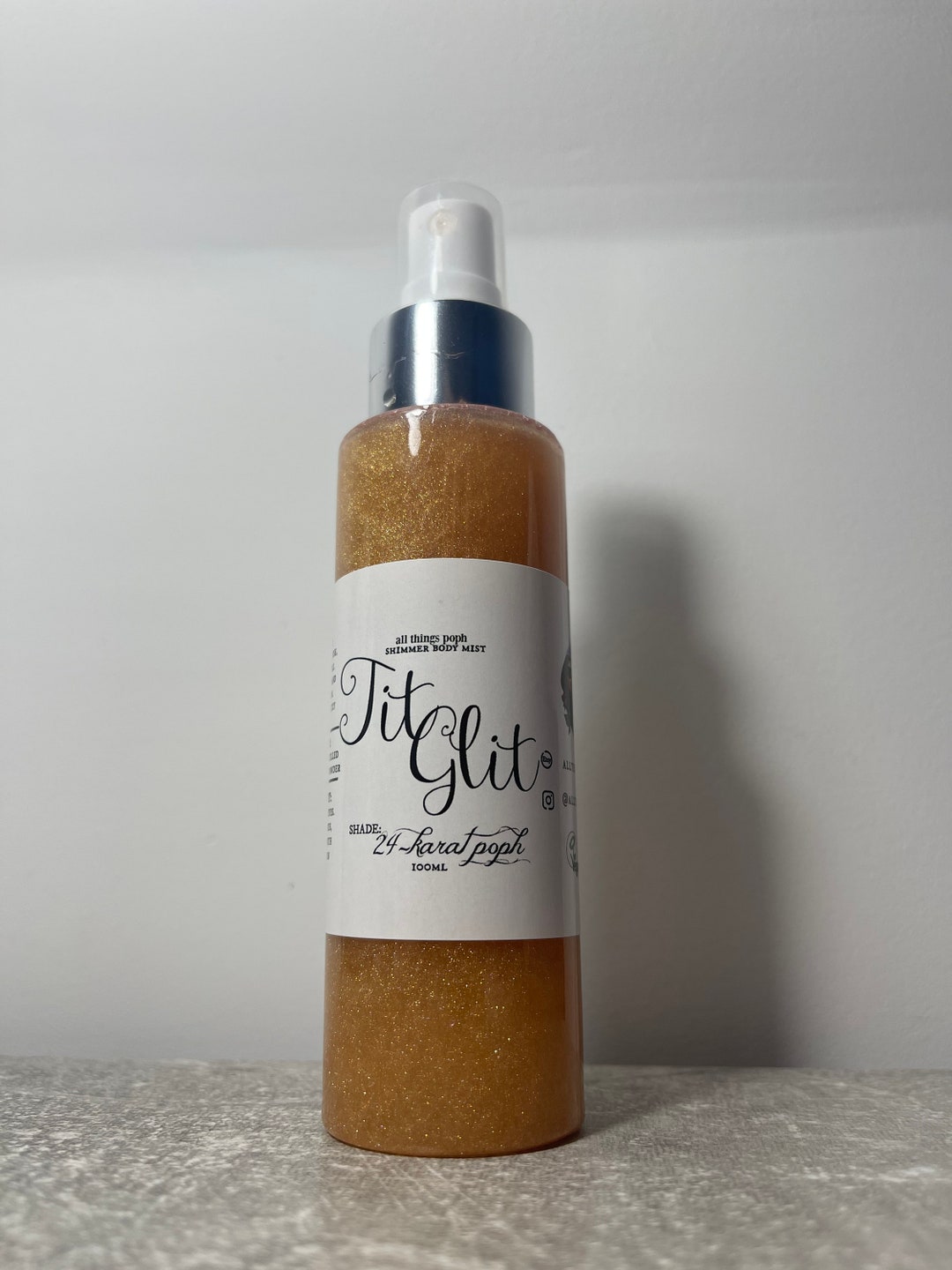 Gold Titglit ™ / Shimmer Body Mist / 24karat Poph / Golden Body