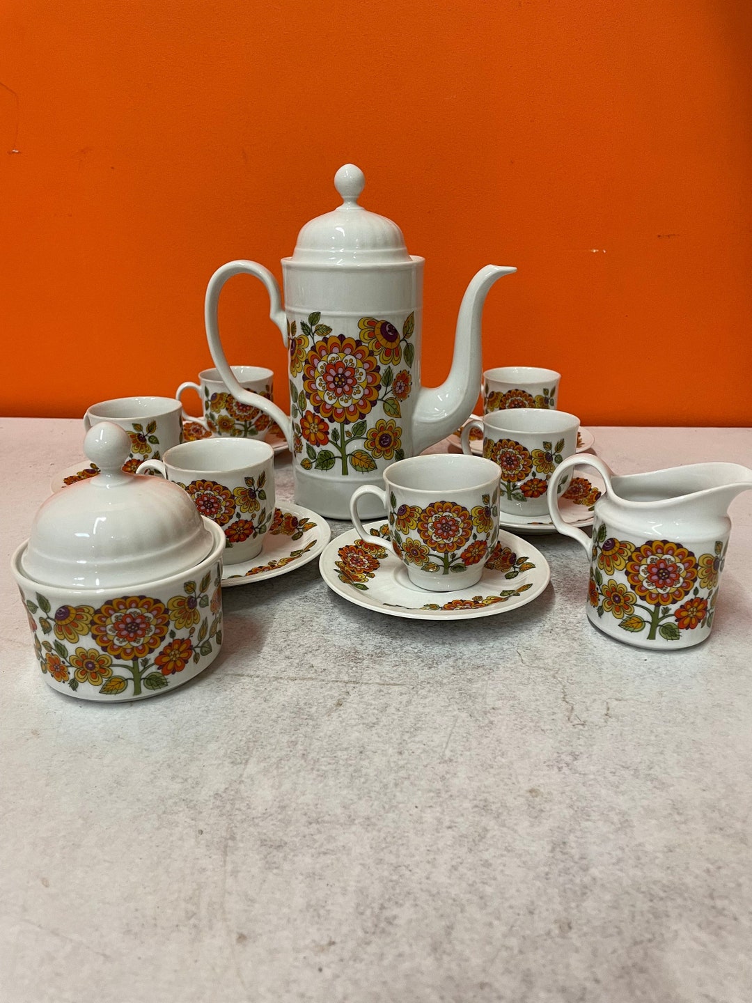 Vintage Coffee Service 1960's Seltmann France Antiques Etsy Canada