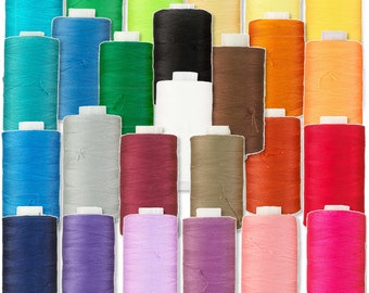 100% Cotton Thread 500m/550y For Sewing, Quilting & Matt Machine Embroidery - Medium-Light Weight