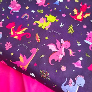 Dragon Dreams, Waterproof Polyurethane Laminate PUL Fabric - Oeko Tex, Kids Patterned